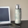thumbnail image 5 of Floral 20oz Stainless Steel Thermal Bottle with Tea Filter and Cup Lid, Vacuum Insulated Coffee Mug with 316L Inner Liner, Leakproof Travel Thermos for Office,Thanksgiving,Christmas, Spring,Flower, 5 of 6