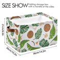 thumbnail image 3 of Ryvnso Coconut Tropical Leaves Storage Basket Large Bin Foldable Boxes Toys Organizer 14.2x10.2x8.3in 1 PC, 3 of 8