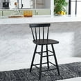 thumbnail image 4 of SAFAVIEH Tally Modern Style Wood Counter Stool, Black (17.3 in. W x 17.1 in. D x 36.2 in. H), 4 of 12