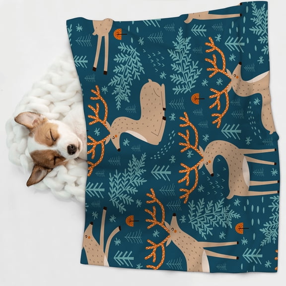 Pet Blankets Gifts for Pets Deer Soft Throw Blanket Washable Double Sided Couch Protection for Most Cats Dogs, Pets S
