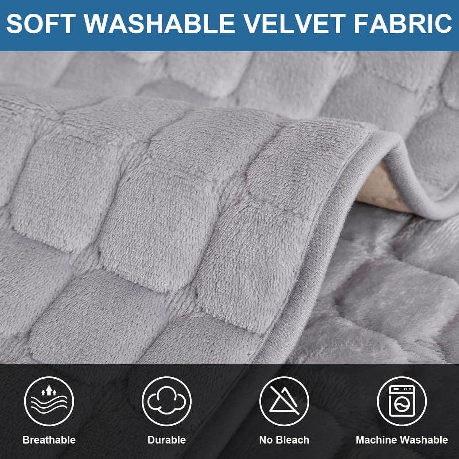 CJC Anti-Slip Sofa Slipcover Sectional Couch Pad for Kids Pets Soft Protection Velvet Sofa Covers for 3 Cushion Couch Loveseat Recliner L Shaped (1 Pcs)