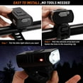 thumbnail image 3 of Bike Lights, Bike Light Set USB Rechargeable Bicycle Light Waterproof Front Light Cycling Tale Light Black, 3 of 8