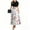 Red, variant on Petite Dresses For Women Flowy Floral Print Short Sleeve Wedding Guest Dresses Wrap Elegant Patchwork Cocktail Summer Long Maxi Dress Black M