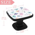 thumbnail image 4 of 4 Pcs Square Cabinet Handle Cupboard Knob Drawer Pulls Handle Toys Clothes Drawer Knobs with Screws Furniture Decoration, 4 of 7