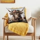 thumbnail image 4 of Herunwer Highland Cow Throw Pillow Covers Decorative Throw Pillows Cow Decor for Bedroom Decor Highland Cow Bedding Soft Flannel Fluffy Couch Pillow Covers, 4 of 6