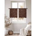 thumbnail image 4 of Brown Plants Semi Sheer Curtains 45 Inch Length 2 Panels Set, Farmhouse Rustic Farm Leaves Branches Sheer Kitchen Curtain Privacy Voile Window Curtain for Living Room Bedroom Rod Pocket Drapes, 4 of 7