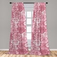 thumbnail image 4 of Ambesonne Floral Curtains, Rose Scene Pattern Neutral, Pair of 28"x63", Soft Pink Pale Mauve, 4 of 5