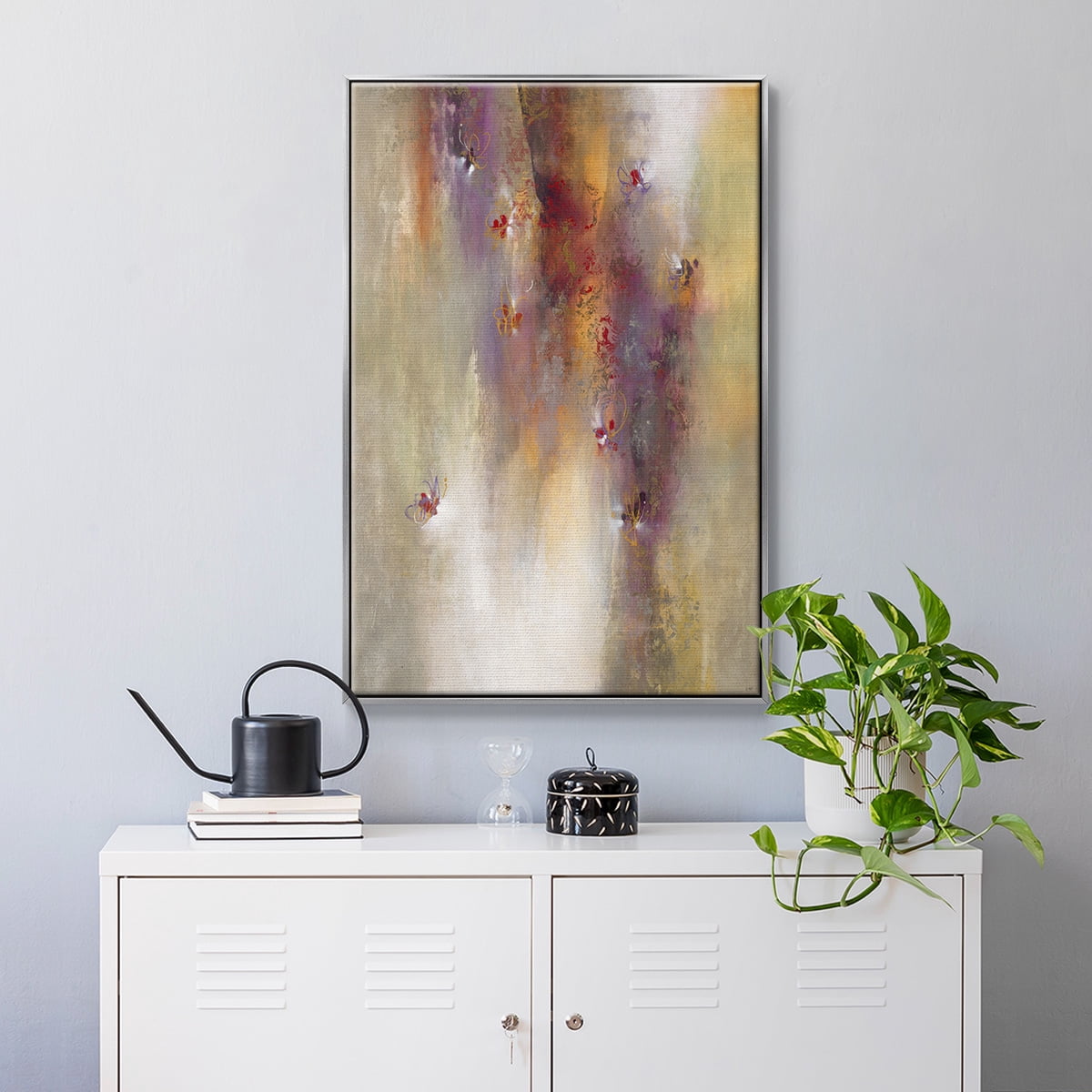 Scarlet Summer Framed Premium Gallery Wrapped Canvas - Ready to Hang - 25 x 37 - Silver Floating Frame