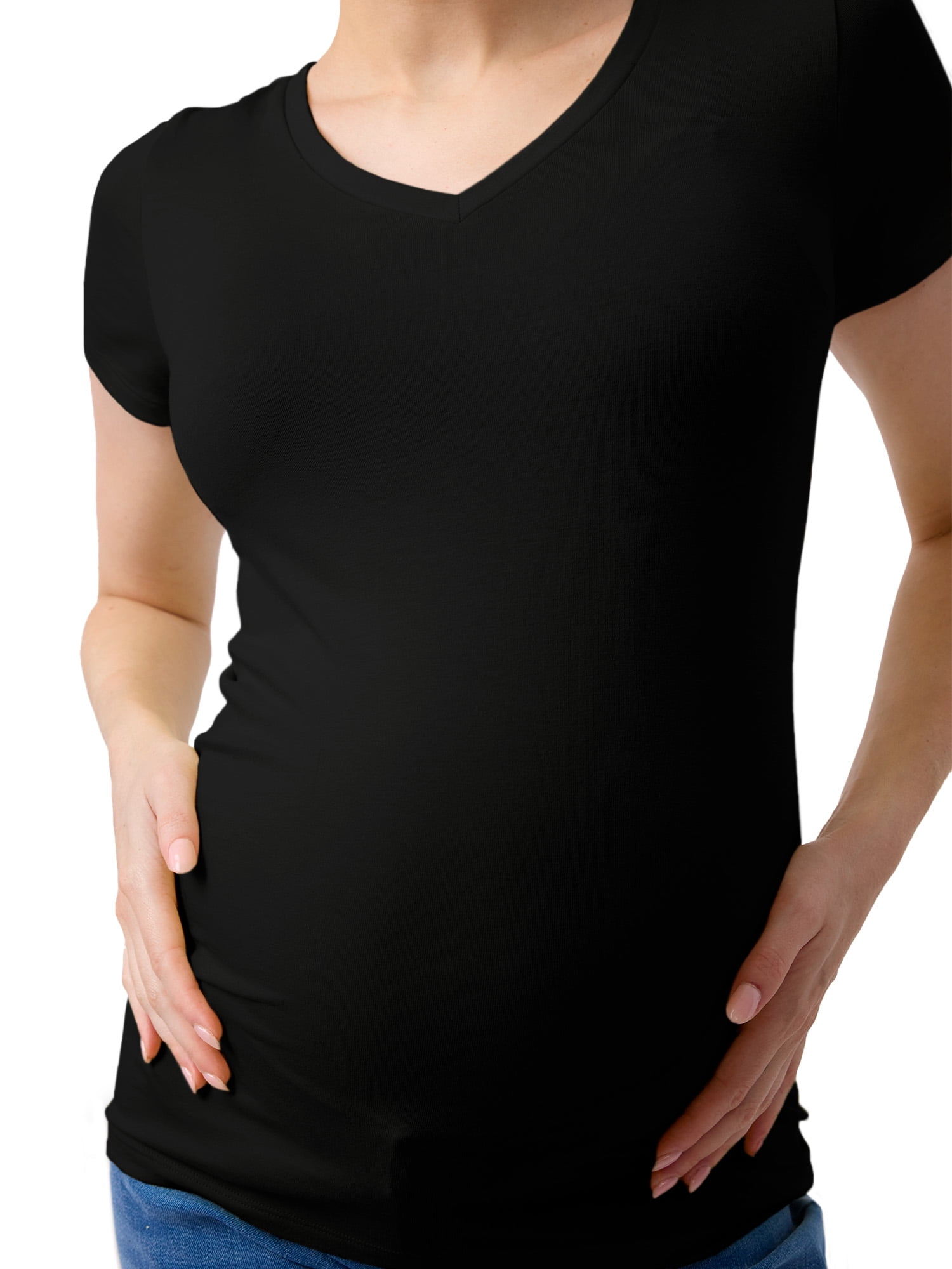 Ingrid & Isabel For Every Belly Maternity Fitted V-Neck Tee, Sizes S-XXL