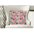 thumbnail image 4 of Ambesonne Colorful Throw Pillow Cover 2 Pack, Peony Rose Butterflies, 20", Multicolor, 4 of 6