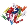 thumbnail image 4 of Pinzas de Empuje con Clips Madera Tachuelas Chinchetas, para Corcho Tableros Pared Fotos Notas Uso en Oficina Casa Escuela Multicolor 20 Piezas, 4 of 5