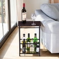 thumbnail image 2 of GZXS Narrow Side Table, Toilet Paper Holder Stand with Magazine Basket, Multifunctional End Table for Living Room, Bedroom, Space Saving, Black, 2 of 8