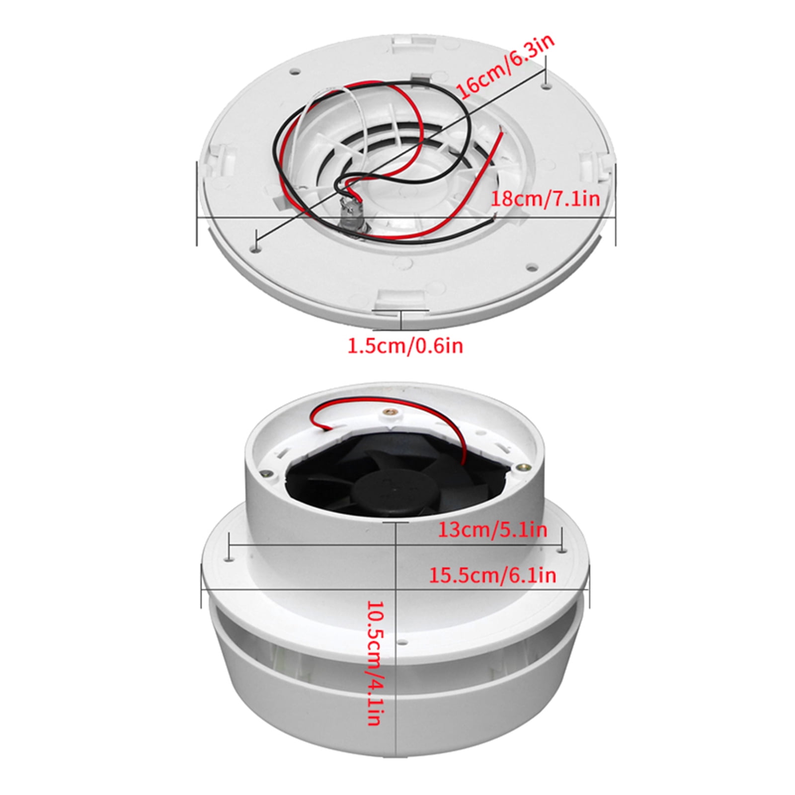 12V RV Ceiling Exhaust Fan,60 Cfm Low-Noise Ventilation Fan with Abs Housing and Removable Vent Cover, Roof Vent Fan for Camper, Trailer, Motorhome, Bathroom and Kitchen