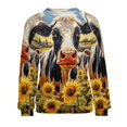 thumbnail image 7 of Sweatshirt For Womens Crewneck Farm Cows Hoodies Teen Girls Cute, 7 of 7