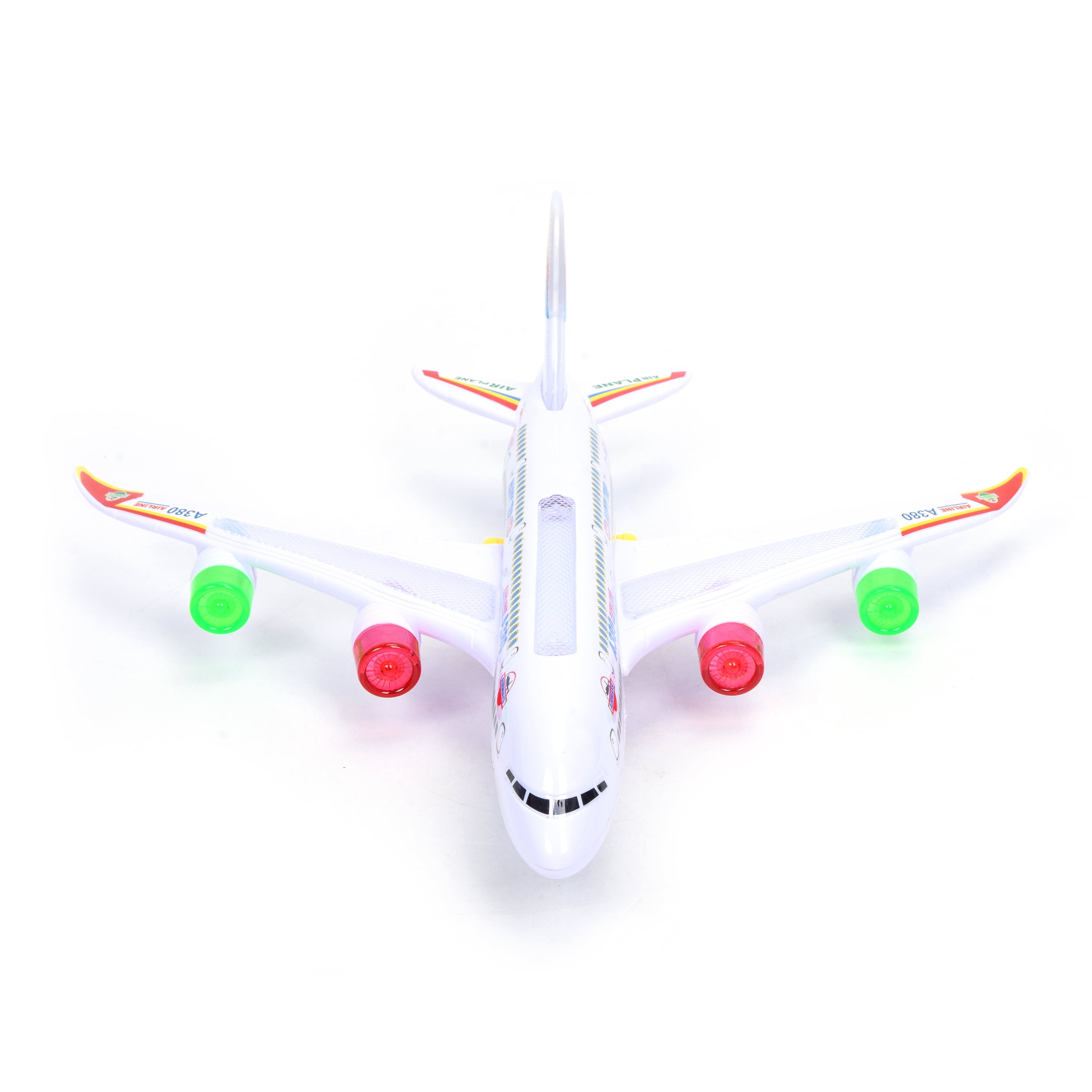 WonderPlay All Aboard! Bump & Go Airplane With Light & Sound - White
