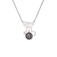 thumbnail image 2 of Delight Jewelry Silvertone Antiqued Round Seal - Initial - S - Silvertone Dream Big Pendant Necklace, 25", 2 of 4