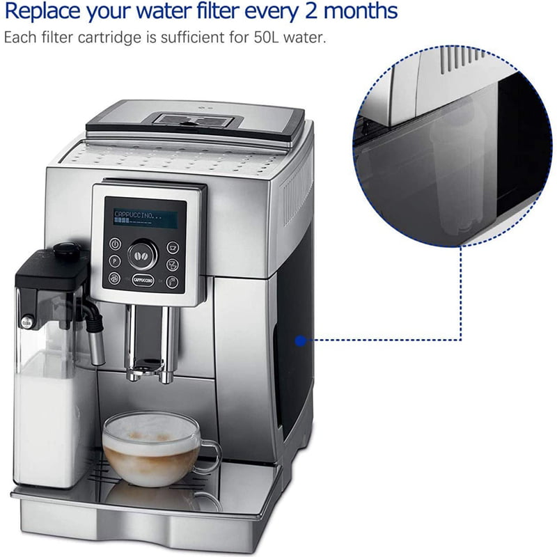 Compatible with DeLonghi ECAM BCO 2X Coffee Machine Filter Replacement for DeLonghi DLSC002,HYJ Water Filter Cartridges Activated Carbon Softener ETAM EC. Esam