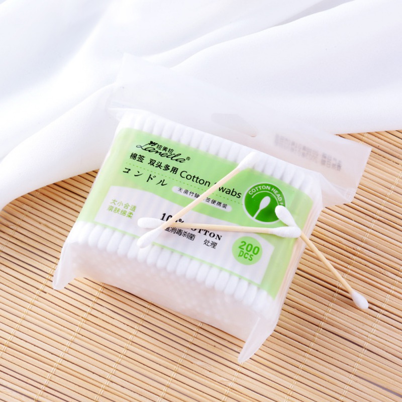 200Pcs Double Headed Cotton Swab Sterile Environmental Protection
