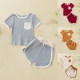 thumbnail image 5 of Sngxgn Baby Girl's 2pc Rib Long Sleeve Romper and Pant Set(,90), 5 of 6
