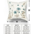 thumbnail image 6 of Brown Blue Floral Pillow Covers 18x18 Set of 2 Cute Botanical Print Vintage FlowerLeave Decorative Throw Pillows Fall Seasonal Pillowcase Cotton Square Cushion Cover Decor, 6 of 6