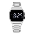 thumbnail image 1 of Reloj LED con banda de acero de metal, reloj electrónico cuadrado de moda para estudiantes, reloj táctil para hombres y mujeres, 1 of 6