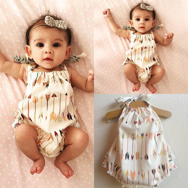Newborn Baby Girl Floral Romper Jumpsuit Summer Sunsuit Clothes Outfits US Stock 