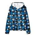 thumbnail image 4 of WXLWZYWL Oversized Hoodie for Women Zip Up Christmas Bell Y2K Fleece Long Sleeve Jacket Coat Xmas Sweatshrits, 4 of 5
