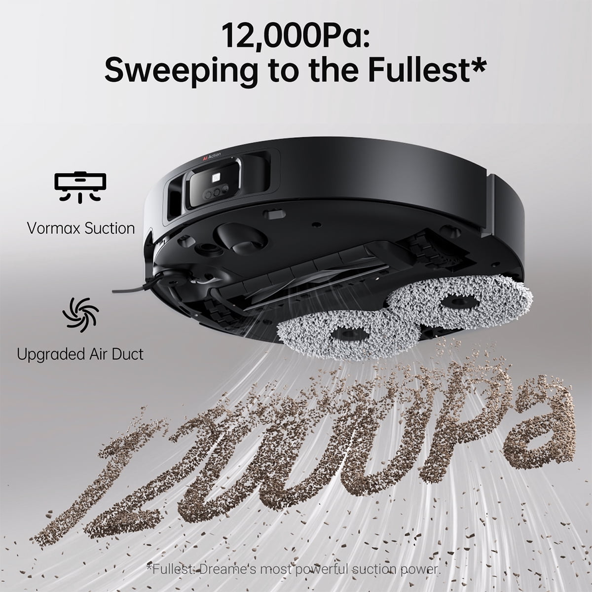 Dreame X40 Ultra Robot Vacuum, Removable & Liftable Mop, 12000Pa Suction, 158°F Mop Self Cleaning