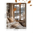 thumbnail image 3 of Qisvanset Framed Canvas Wall Art 12x16 Inch Romantic Swan Lake Winter Farmhouse Home Decor, 3 of 5