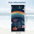 thumbnail image 3 of Cute Cartoon Rainbows with Floral Leafs Microfiber Beach Towel for Adult Sand Free Lightweight Oversized Ultra Soft Skin-Friendly Swim Pool Travel Picnic Shower Bath Towel Blanket, 3 of 8