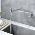 thumbnail image 2 of Cfowner Wall Mount Kitchen Faucet with Double Joint Swing Arm, Pot Filler Folding Faucet for Bar Kitchen Living Room, 2 of 7