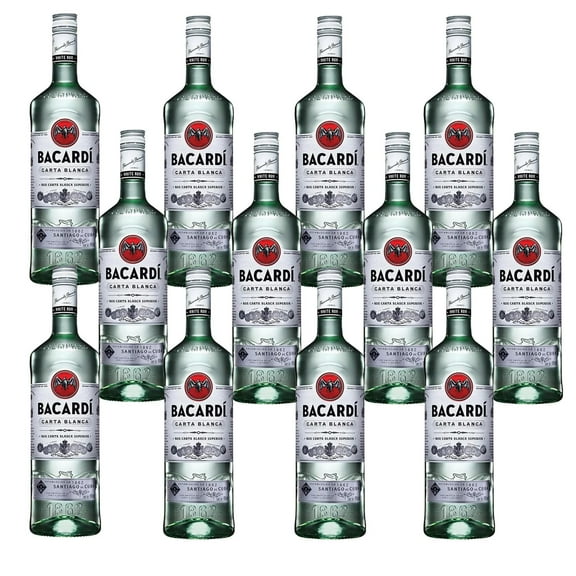 Caja de 12 Ron Bacardi Carta Blanca 980 ml BACARDÍ Carta Blanca