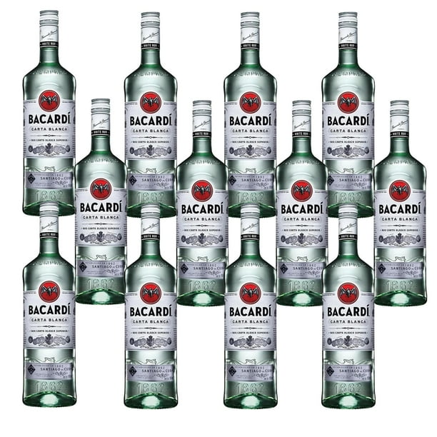Caja de 12 Ron Bacardi Carta Blanca 980 ml Bacardi Carta Blanca