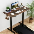 thumbnail image 4 of Costway 48" x 24" Electric Standing Desk with LED Display 2 Memory Height Settings for Home Rustic Brown+Black, 4 of 9