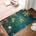 thumbnail image 2 of Bath Mat Teal Snowflake Winter Christmas Bathroom Rug Non Slip for Shower Soft Memory Foam 15.7 x 23.6 Inch Small Carpet Floor Runner Washable, 2 of 6