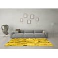 thumbnail image 3 of Ahgly Company Indoor Square Patchwork Yellow Transitional Area Rugs, 5' Square, 3 of 4