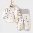 thumbnail image 2 of HFHAPW Toddler Boys Girls Pajamas Pjs Sets Long Sleeve Jammies Fall Winter Sleepwear 2 Piece Top and Pants, 2 of 7