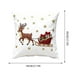 thumbnail image 3 of Funda de almohada con estampado navideño, con muñeco de nieve, Papá Noel, árbol de Navidad y renos., 3 of 6