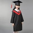 thumbnail image 4 of Miangastore Robe de Collation des Grades pour Enfants Design Formel Col Noir Rouge 1 Ensemble, 4 of 8