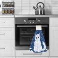 thumbnail image 6 of Hanging Towels 1 Pcs, Dish Towels Snow Kitten Absorbent Hand Towels with Hanging Loop Washcloth for Bathroom Kitchen, 6 of 6