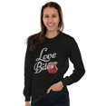 thumbnail image 3 of Love Bites Funny Single Valentine Day Women's Long Sleeve T Shirt Brisco Brands S, 3 of 6