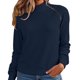 thumbnail image 2 of Camisas de vestir para mujer,Sudadera informal de manga larga holgada para mujer, moderna, sin capucha, mezcla de algodón suave, cómoda para usar en casa, sopatenor, 2 of 8