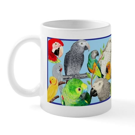 

CafePress - Parrots Mug - 11 oz Ceramic Mug - Novelty Coffee Tea Cup