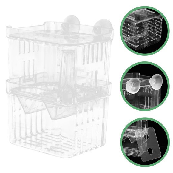 OULII Aquarium Hatching Box Transparent Fish Tank Hatchery Incubator 1Set