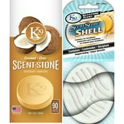 K29 Scent Stones Home and Car Air Freshener with Scent Stone Shell (Coconut/Shell)