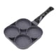 thumbnail image 1 of 4 Hole Frying Pan Non Stick Heat Resisting Omelet Pan for Pancakes Burgers Kitchen Accessory for Gas Black-OEIN, 1 of 5