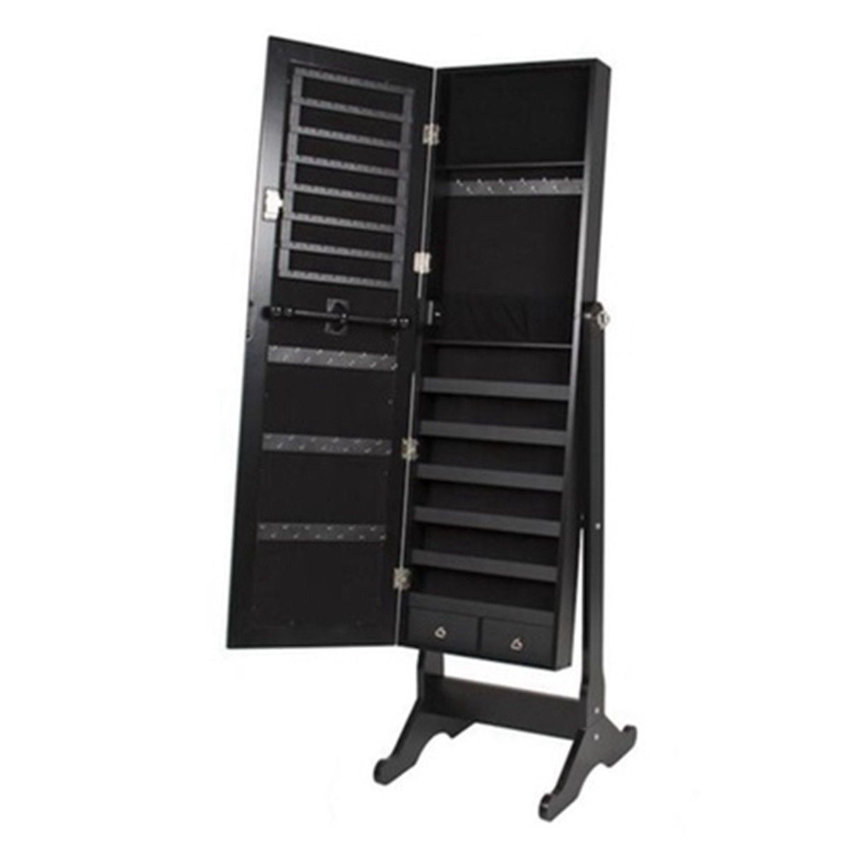 Black jewelry armoire walmart deals