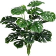thumbnail image 1 of Plantas de hojas de palma artificiales Faux Fake Monstera Hoja de tortuga Tropical Palmera grande Hojas Planta Plantas de plástico resistentes a los rayos ultravioleta al aire libre (verde), 1 of 5