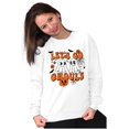 thumbnail image 4 of Cute Halloween Ghosts Let's Go Ghouls Women Crewneck Sweatshirt Brisco Brands X, 4 of 6