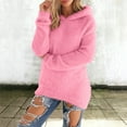 thumbnail image 2 of CAIXIA Women's Fashionable Long Sleeve Pullovers Loose Fluffy Fuzzy Jumper Sweater,Pink, 2 of 7